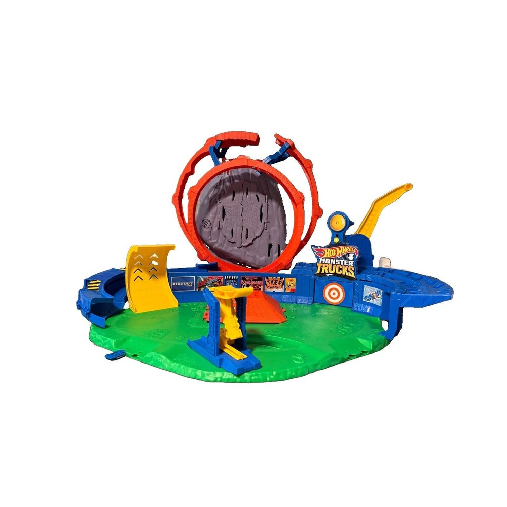 Hot Wheels Monster Trucks T-Rex Volcano Arena 1:64 Scale Diecast Vehicle Playset